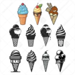 مجموعه وکتور بستنی قیفی