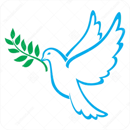 وکتور کبوتر با شاخه زیتون | نماد صلح |