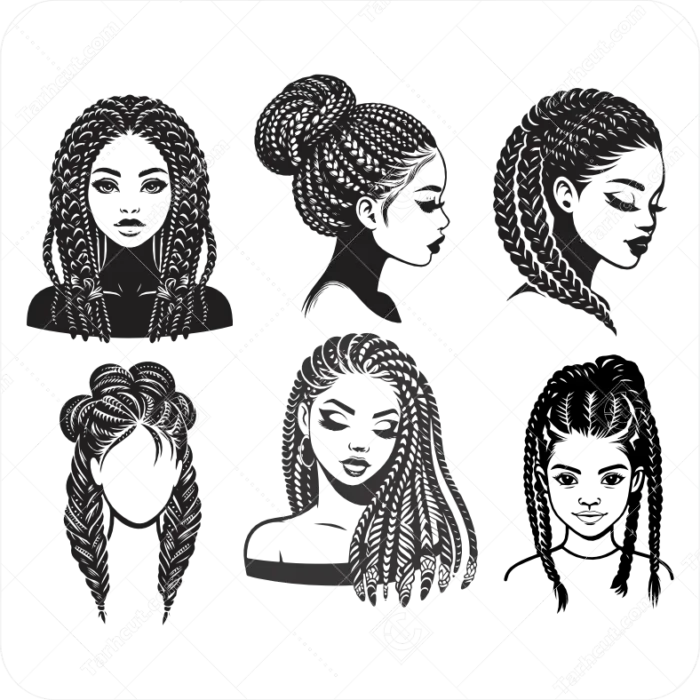 زن با موهای بافته شده