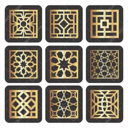 وکتور نقوش سنتی ( گره چینی و مشبک )