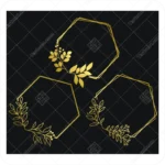 قاب چند ضلعی با حاشیه برگ