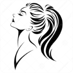وکتور زن با موی بلند