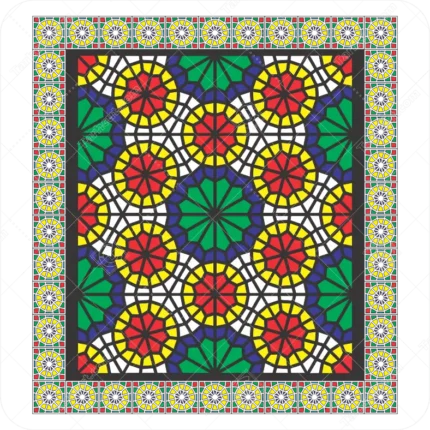 طرح وکتور پنجره گره چینی