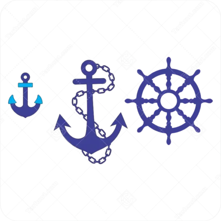 وکتور با کیفیت سکان و لنگر کشتی