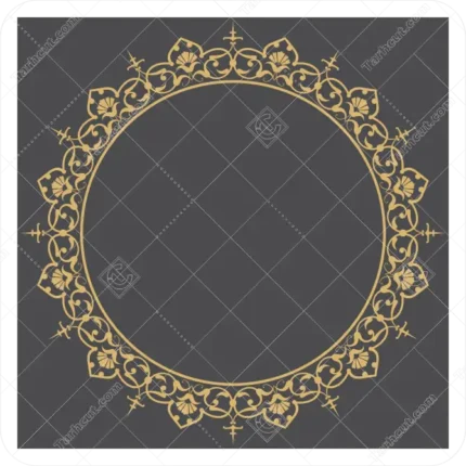 طرح دایره ای حاشیه اسلیمی