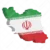 وکتور پرچم ایران روی نقشه