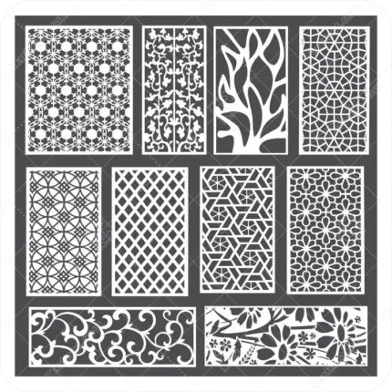 مجموعه پترن پنل مشبک یا گره چینی