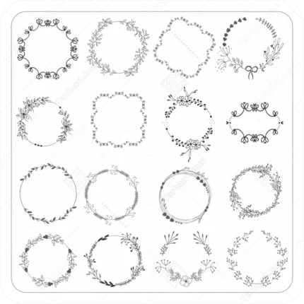 حاشیه دایره ای تزیینی 10