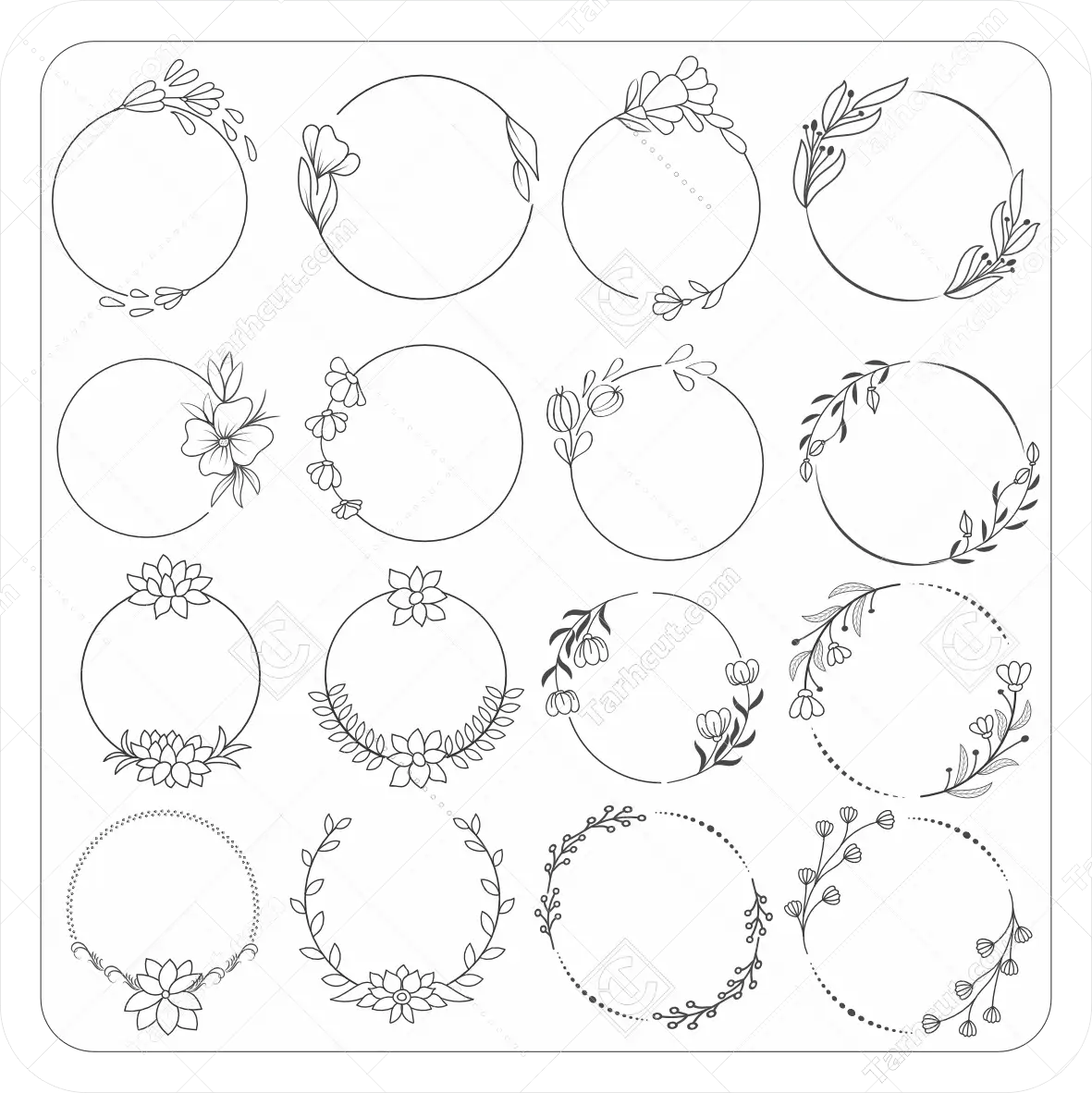 حاشیه دایره ای تزیینی 11