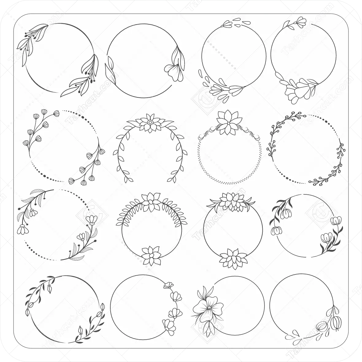 حاشیه دایره ای تزیینی 12