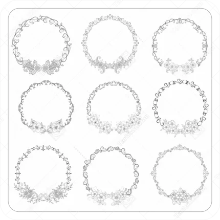 حاشیه دایره ای تزیینی 13