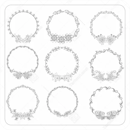 حاشیه دایره ای تزیینی 14