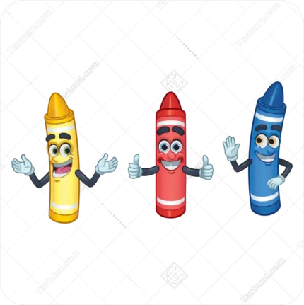 وکتور کاراکتر مداد شمعی