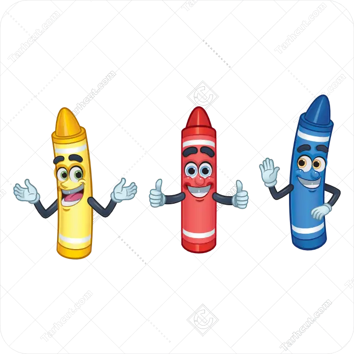 1_tarhcut.com_Crayon-vector_483267 وکتور کاراکتر مداد شمعی
