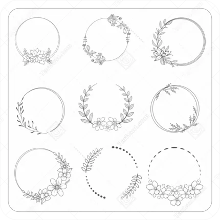 حاشیه دایره ای تزیینی 1