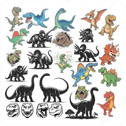 وکتور مدل های متنوع دایناسور