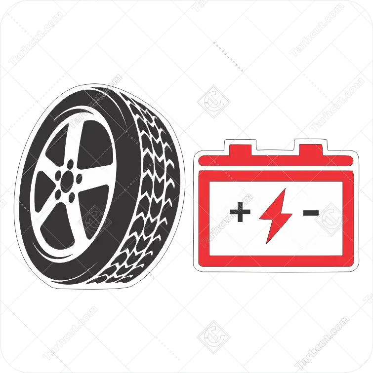 وکتور باتری و لاستیک