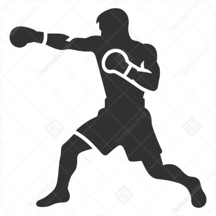 وکتور مرد بوکس کار در مبارزه