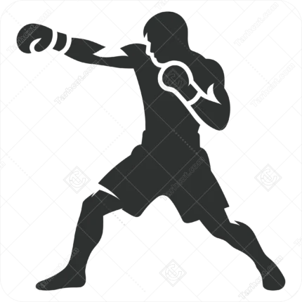 وکتور ورزشکار مرد بوکس کار