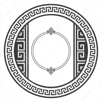 وکتور حاشه یا قاب ورساچ گرد یا دایره ای