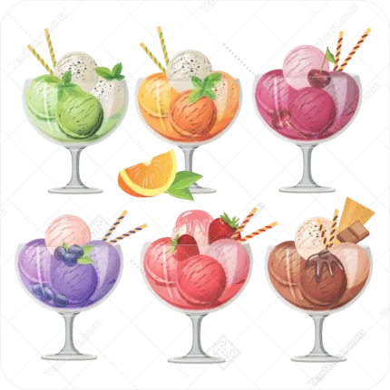 وکتور کاپ بستنی