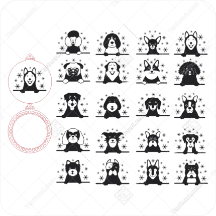 وکتور انواع سر سگ