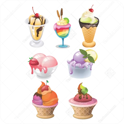 وکتور کاپ بستنی