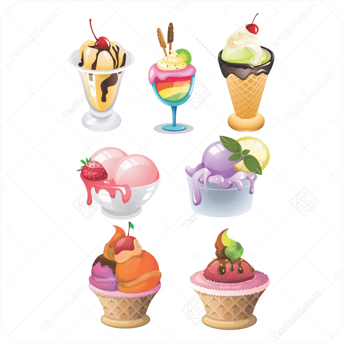 1_tarhcut.com_ice-cream-vector_133889 وکتور کاپ بستنی