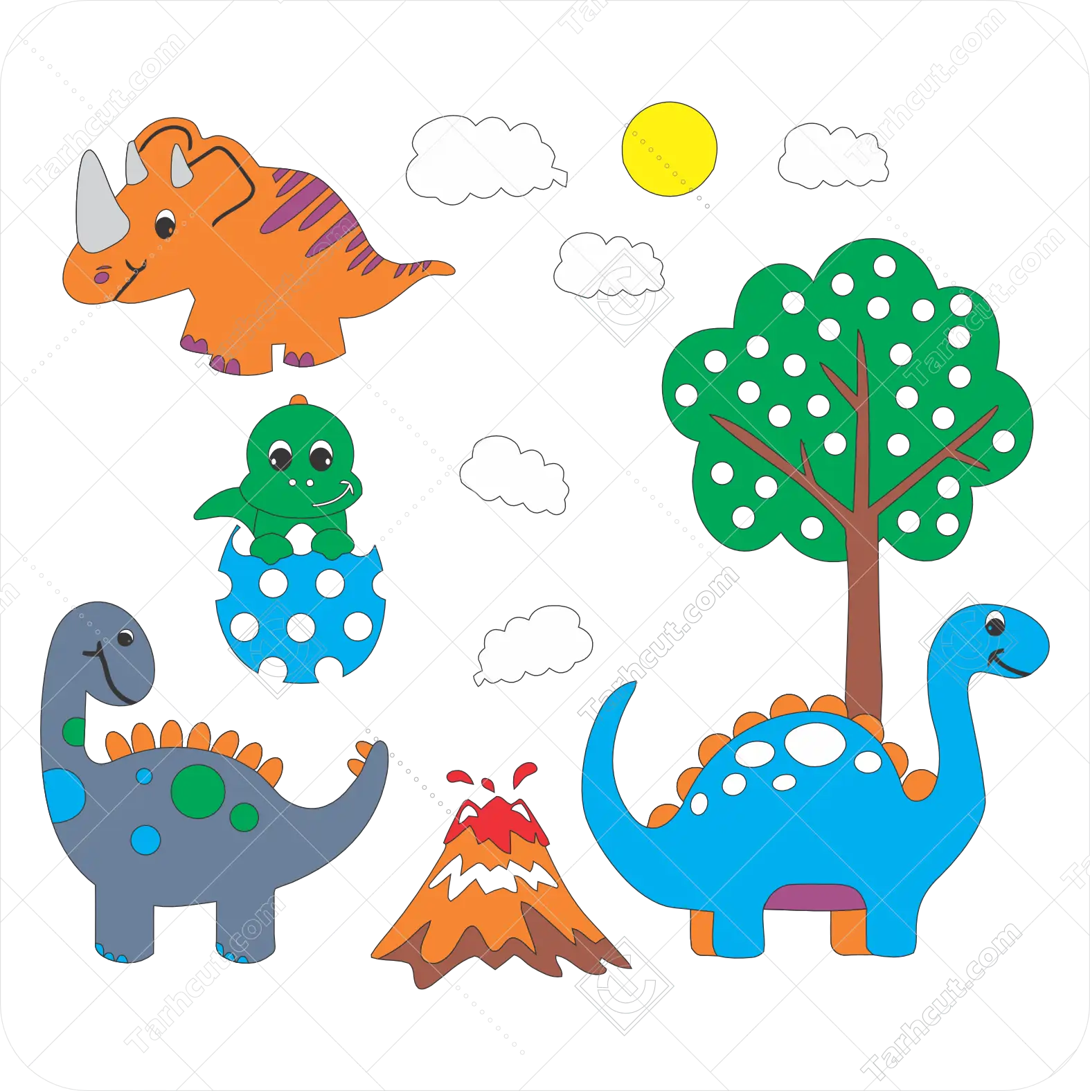 استیکر دیواری دایناسور