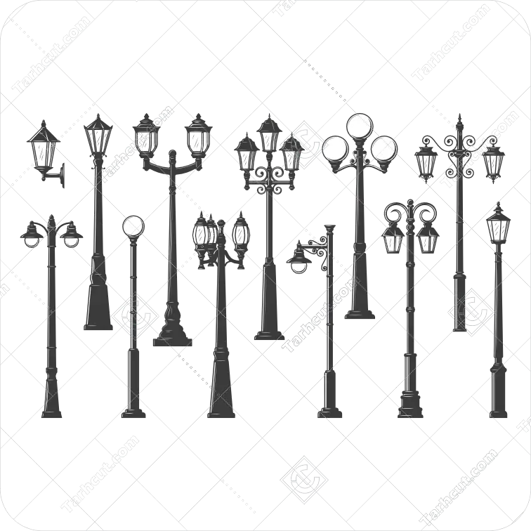 وکتور چراغ های خیابانی