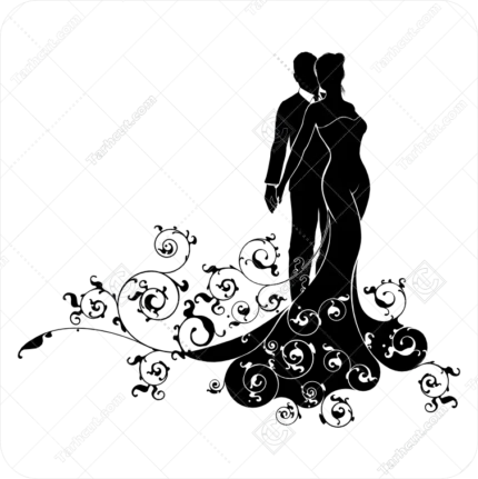 وکتور با کیفیت عروس و داماد