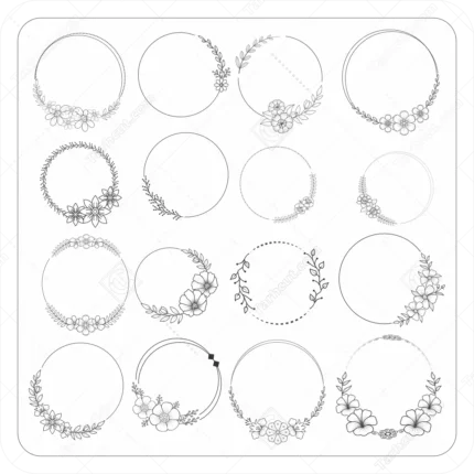 حاشیه دایره ای تزیینی 4