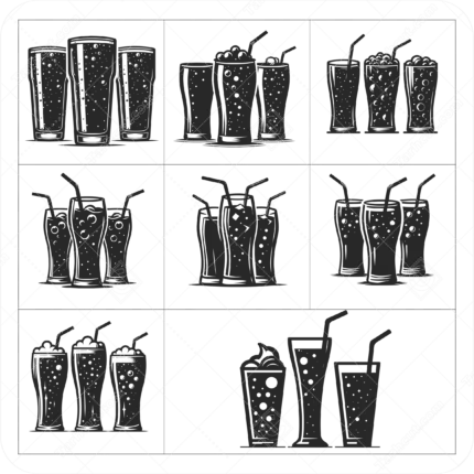 وکتور نوشیدنی سرد