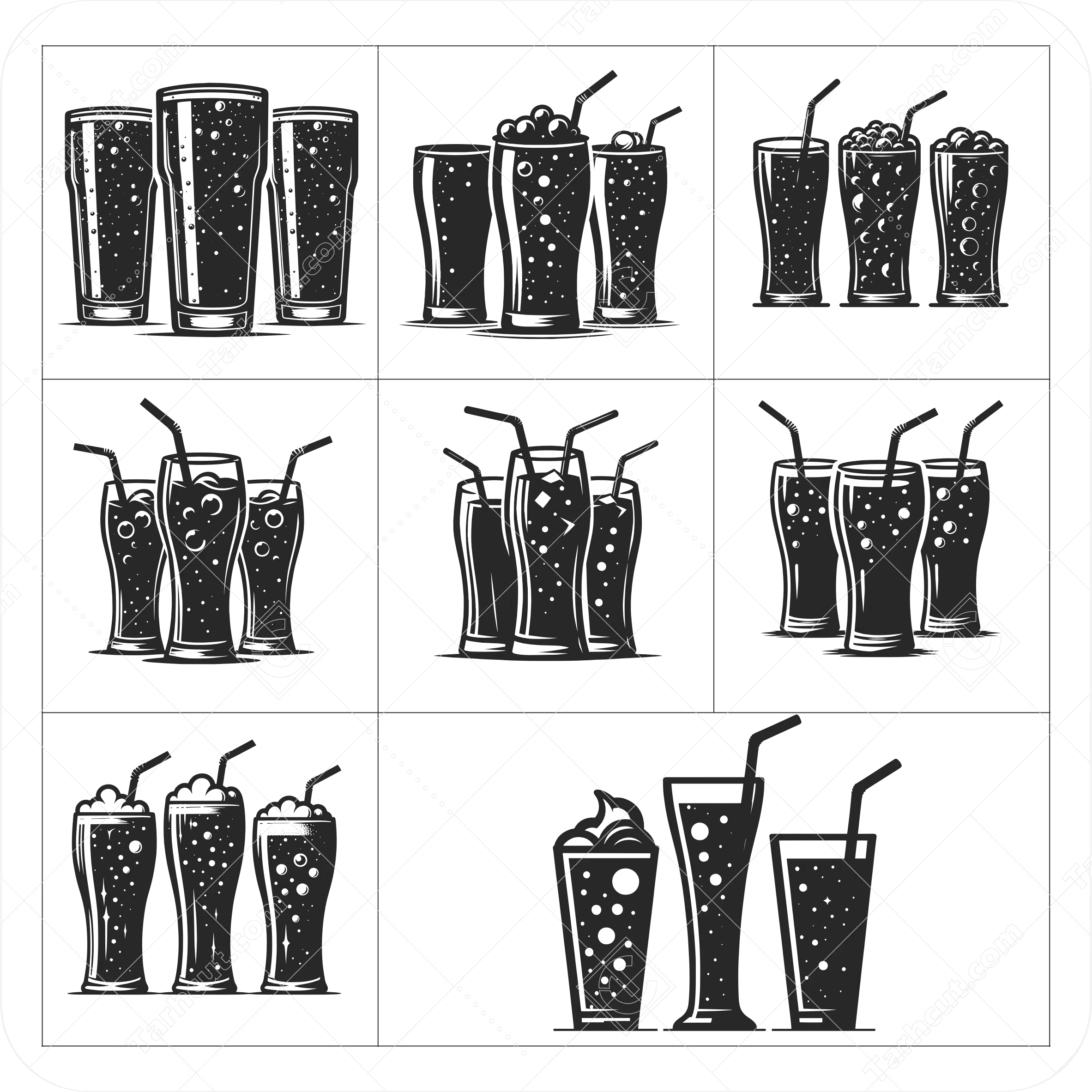 وکتور نوشیدنی سرد