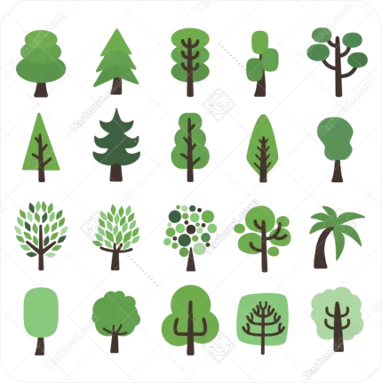 وکتور درخت ساده