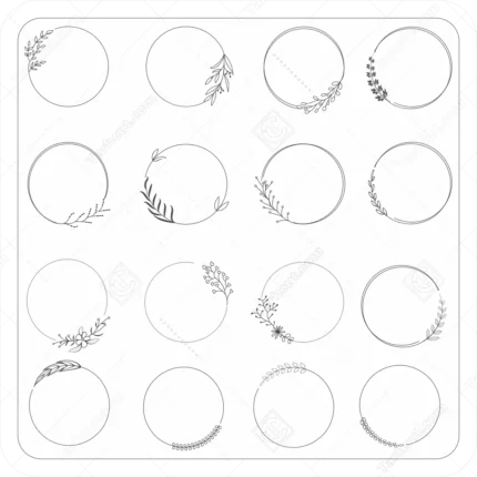 حاشیه دایره ای تزیینی 5