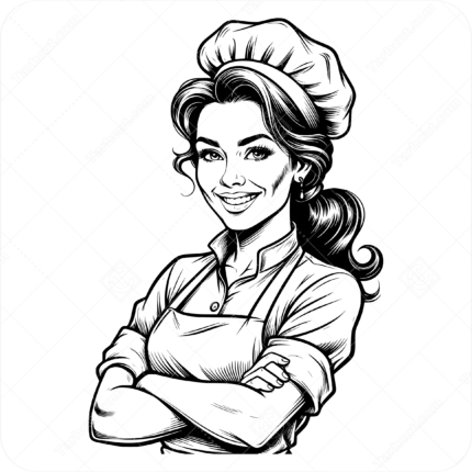 وکتور سر آشپز زن