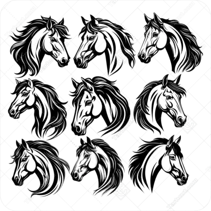 وکتور سر اسب