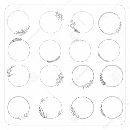 حاشیه دایره ای تزیینی 6